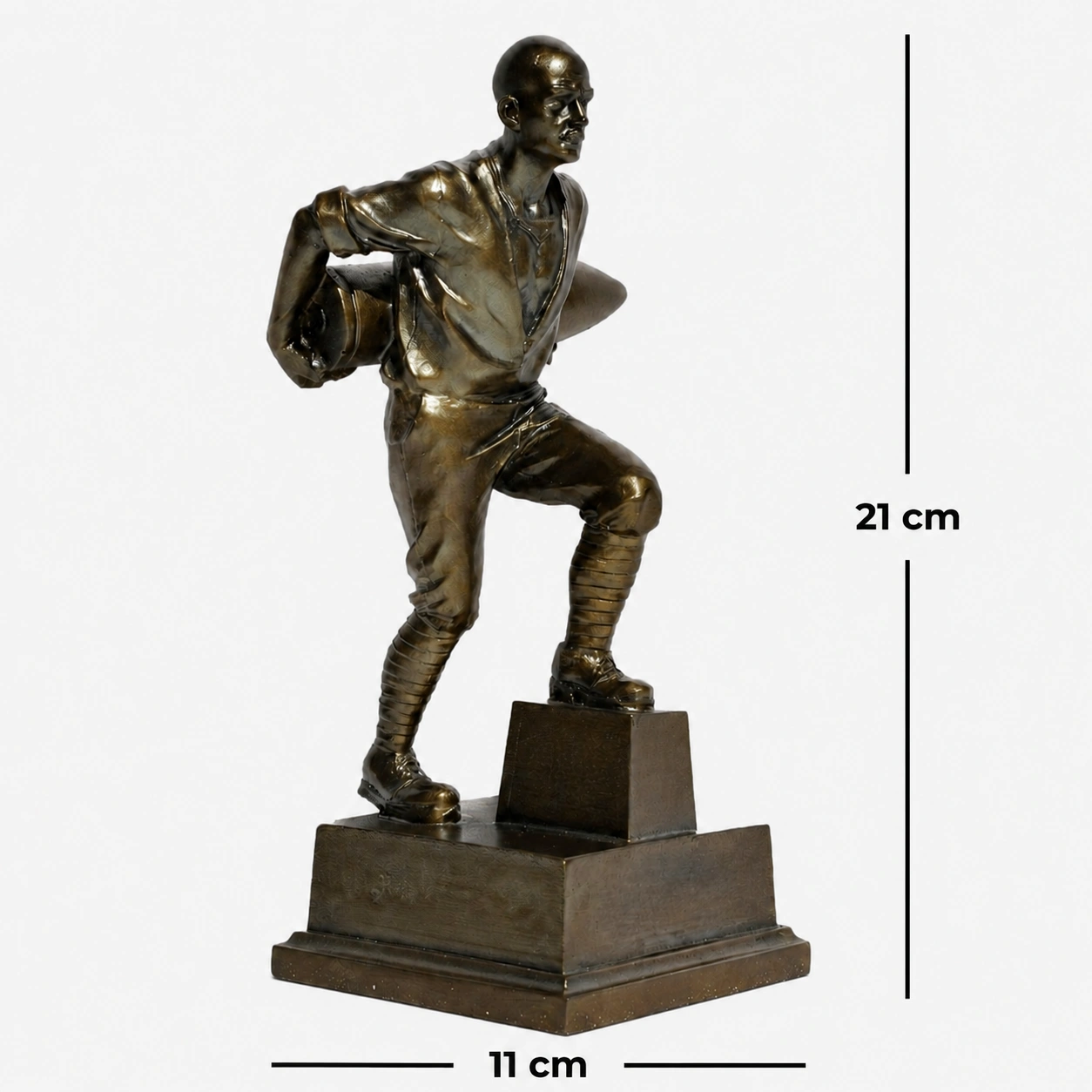 Antik bronz Seyit Onbaşı Biblo büyük boy ön görünüm